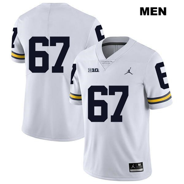 Men's NCAA Michigan Wolverines Jess Speight #67 No Name White Jordan Brand Authentic Stitched Legend Football College Jersey WU25U87QZ
